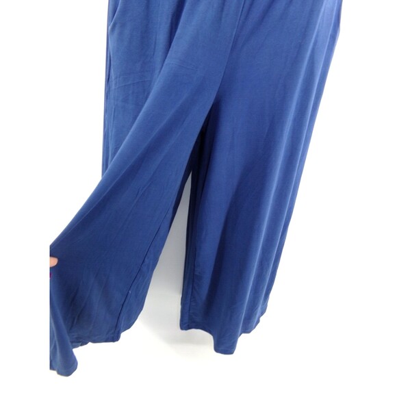 Ninexis Women's Blue Elastic Waist Banded Crop Flare Pants High waist Size SM - Picture 3 of 11